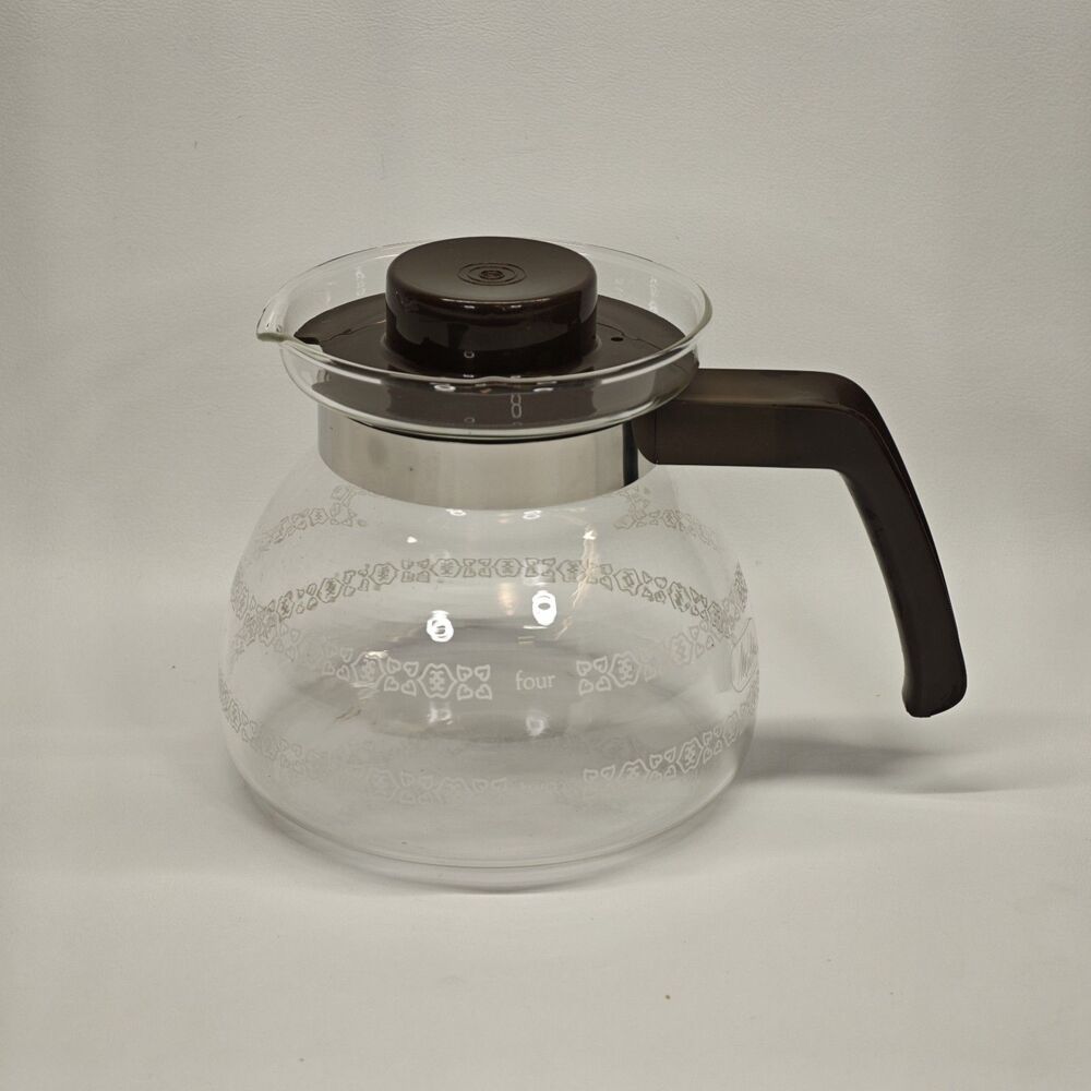 Melitta Corning 2 to 4 Cup Glass Replacement Coffee Pot Carafe Cafe Vintage